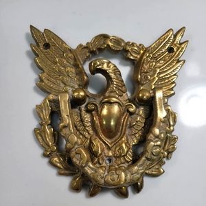 VINTAGE LARGE/HEAVY Cast Brass American Eagle Door Knocker